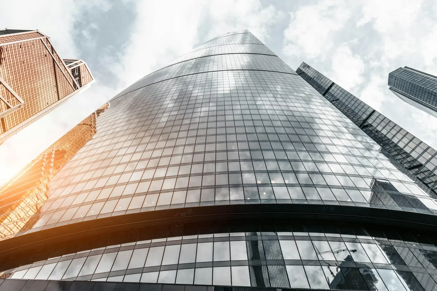Glass towers of the Moscow City business district