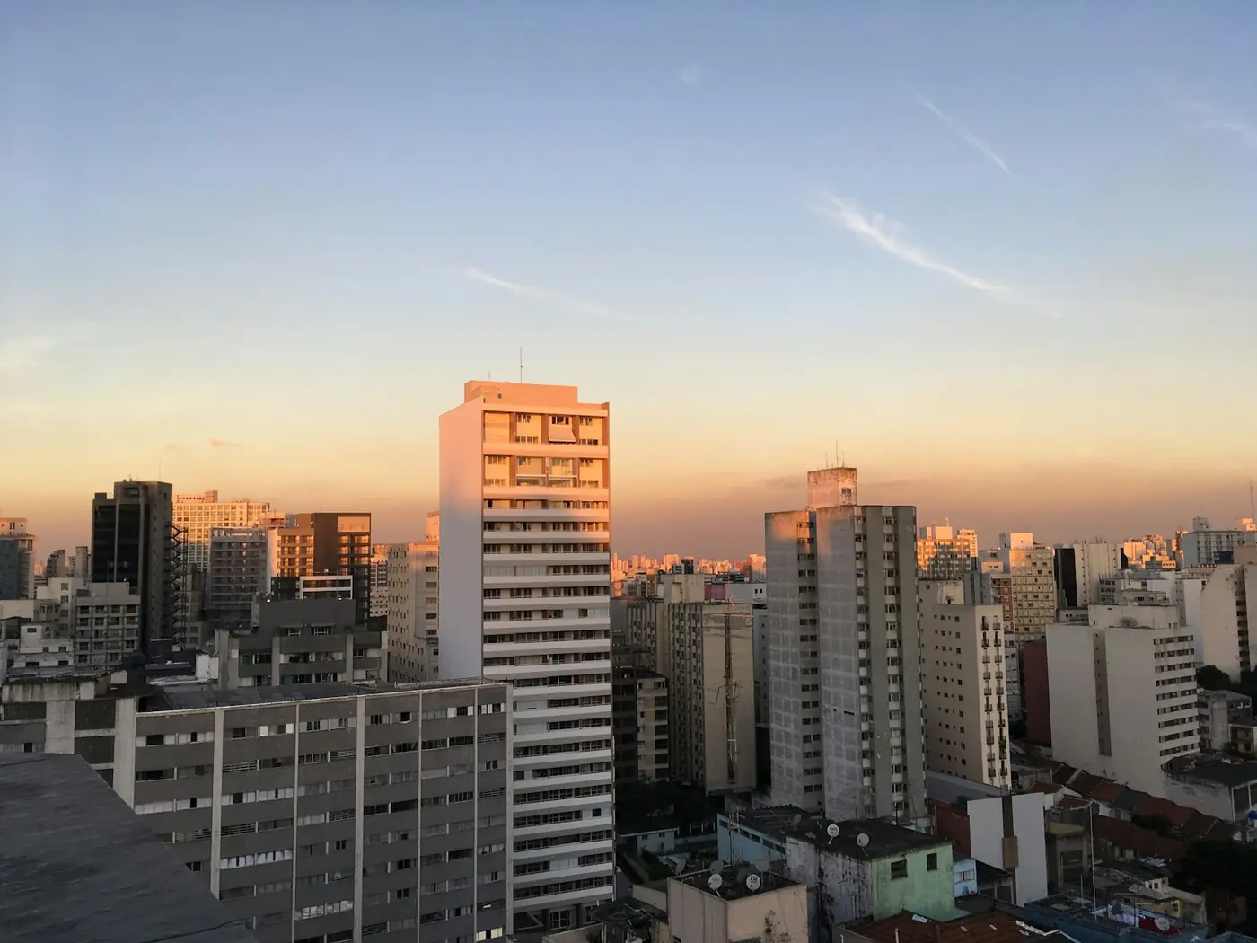 São Paulo skyline at sunset